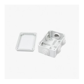 Caja de derivación de PVC Auto-extinguible con 6 entradas 120x80x50 MM Caja de plastico Gabinete plastico para Exterior