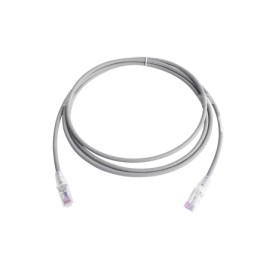 Patch Cord MC6 Modular Cat6 UTP, CM/LS0H, 7ft, Color Gris, Versión Bulk (Sin Empaque Individual)