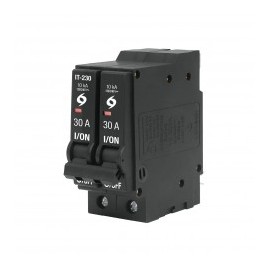 2-pole thermomagnetic switch 30a 30 amp two-phase line Protects against overload and short circuits