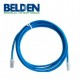 PATCHCORD UTP CAT6 BELDEN PVC AZUL CMR-RISER 4 PARES CALIBRE CONDUCTOR 24 AWG 100% COBRE
