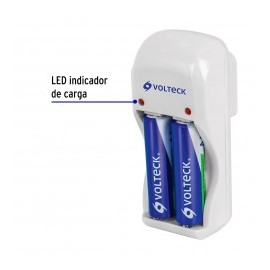 Cargador para pilas recagables incluye 2 pilas AAA Cargador para pilas AAA, AA y 9v rectangular