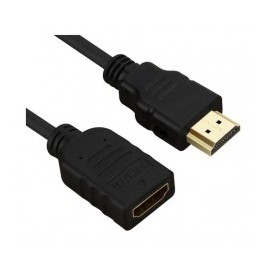 Cable HDMI Full HD Cable HDMI De 30 Centimetros Cable 4K Cable Macho - Hembra Color Negro Cable HDMI Hembra