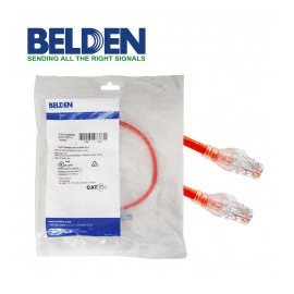 Path cord Cable de Red RJ45 Categoria 6 Cat. 6 de 60cm 60 centimetros color Rojo BELDEN CERTIFICADO