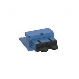 Módulo Acoplador SC Duplex, para Fibra Óptica Monomodo OS1/OS2, Tipo Mini-Com, Color Azul
