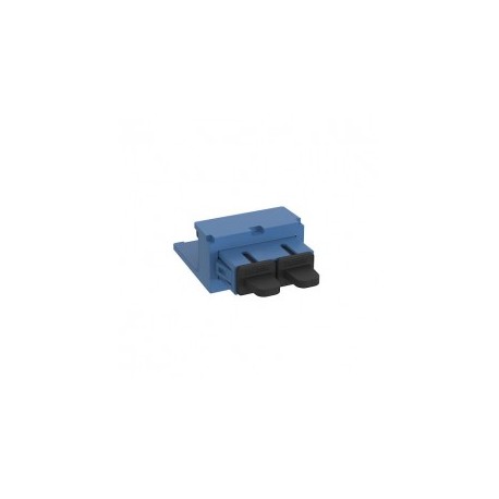 Módulo Acoplador SC Duplex, para Fibra Óptica Monomodo OS1/OS2, Tipo Mini-Com, Color Azul