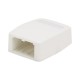 Caja de Montaje en Superficie, Para 2 Módulos Mini-Com, Color Blanco Mate Caja aparente para Jack Panduit