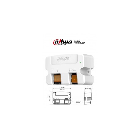 Fuente de Poder de 12v 1.5 Amp/ Tipo Convertidor de 110 VCA a 12VCD1.5A Led Indicador Facil Instalación