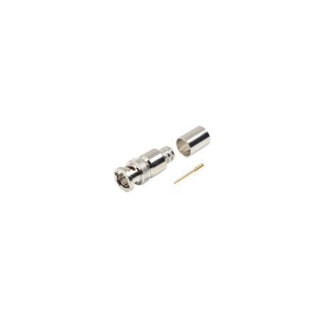 75 Ohm Male BNC Connector, Folding Ring, for Cable 8238, RG-11/U, Nickel / Gold / Teflon.