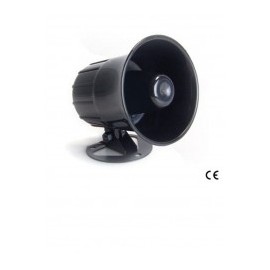 Sirena de 1 tonos 15 W/ Sonido 110 dB. Sirena Alambrica color negro Sirena para Alarma Sirena Bocina para Alarma