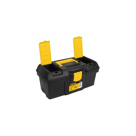 Caja de herramienta Caja porta herramienta con compartimentos Caja de 16"Pulgadas de plastico 19cm x 41cm x 22cm negra