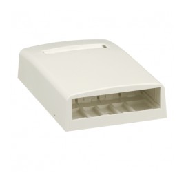 Caja Mini-Com para 4 modulos Blanco Caja para 4 Jacks panduit Caja tipo universal para Jack panduit