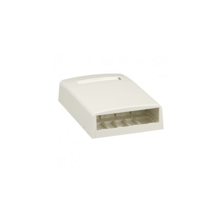 Caja Mini-Com para 4 modulos Blanco Caja para 4 Jacks panduit Caja tipo universal para Jack panduit