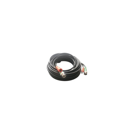 20 Meter Armored Cable for Video and Power up to 4k with BNC Connectors and External and Internal Power Cable for Camera