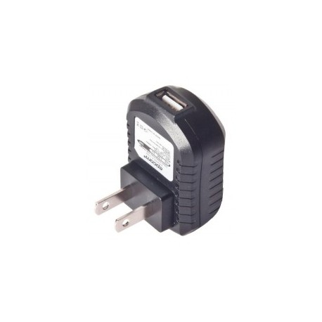 Cargador USB profesional de 1 Puerto, de 5 Vcc, 1 Amper Para Smartphones y Tablets Voltaje de entrada de 100-240 Vca