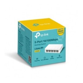Switch de Red Divisor de señal de RJ45 Ethernet de 5 puertos Splitter de Red 10/100 Switch TP-LINK Blanco