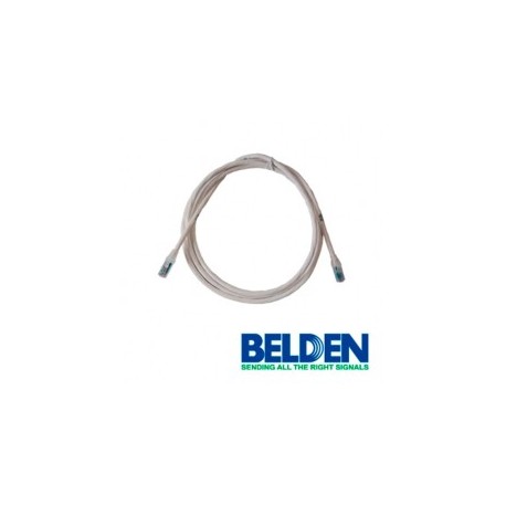 PATCHCORD UTP CAT6 BELDEN BLANCO CMR-RISER 4 PARES CALIBRE CONDUCTOR 24 AWG 100% COBRE USO INTERIOR 2 PIES 0.6 METROS