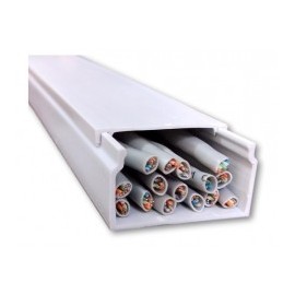 Canaleta Pvc 2 Metros 24x40mm Redes Eléctrico 2440 Canaleta para 12 Cables Canaleta de PVC para 10 Cables Canaleta Blanca
