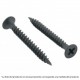 (100 piezas) Bolsa de pijas negras Pija Negra rosca corrida tornillo Pija multiusos de 3/4" no. 6 Pija para taquete de 1/4
