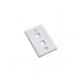 Placa de pared 2 puertos intellinet blanca Placa de 2 puertos Faceplate intellinet Faceplate 2x4 Blanca Tapa 2 puerto