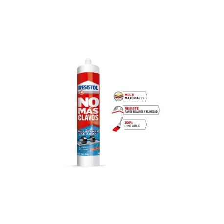 Resistol no more nails WATER RESISTANT cartridges 360 gr Grams resistol glue Strong and Easy Glue in tube