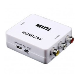 Adaptador De Convertidor De Audio Y Video Tv Hdmi A Rca 1080 Convertidor de HDMI a RCA Adaptador de HD a Analogo Analogico