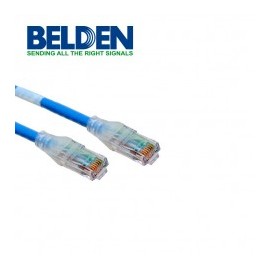 PATCHCORD UTP CAT6 BELDEN AZUL CMR-RISER 4 PARES CALIBRE CONDUCTOR 28 AWG DIÁMETRO REDUCIDO 4 PIES 1.2 METROS