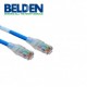 PATCHCORD UTP CAT6 BELDEN AZUL CMR-RISER 4 PARES CALIBRE CONDUCTOR 28 AWG DIÁMETRO REDUCIDO 4 PIES 1.2 METROS