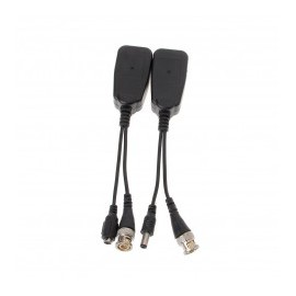 Transceptor de Video Balun por cable de Red RJ45 transmite energia y Video por Plug RJ45 12v 300m a 720p