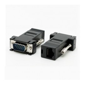 Extensor VGA por cable RJ45 Ethernet hasta 30 Metros Par Transmisor y Receptor de Extender VGA 30 mts