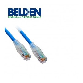 PATCHCORD UTP CAT6 BELDEN AZUL CMR-RISER 4 PARES 8 HILOS 24 AWG  3 PIES 90 CENTIMETROS