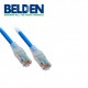 PATCHCORD UTP CAT6 BELDEN AZUL CMR-RISER 4 PARES 8 HILOS 24 AWG  3 PIES 90 CENTIMETROS