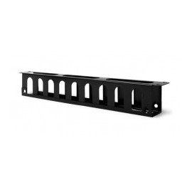 Organizador de cables horizontal 19" con cubierta metálica, 1Ur Organizador de Cable para Rack de 19 Organizador Horizontal