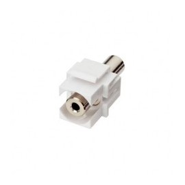 White 3.5mm Keystone Audio Connector Jack for Faceplate Auxiliary Jack for Audio Female-Female