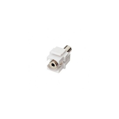 White 3.5mm Keystone Audio Connector Jack for Faceplate Auxiliary Jack for Audio Female-Female