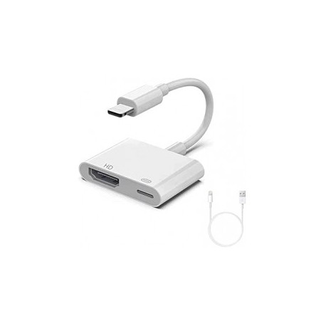 Adaptador Hdmi Otg Lightning A Av Digital Para iPhone / iPad Adaptador para iphone a HDMI Ipad a HDMI