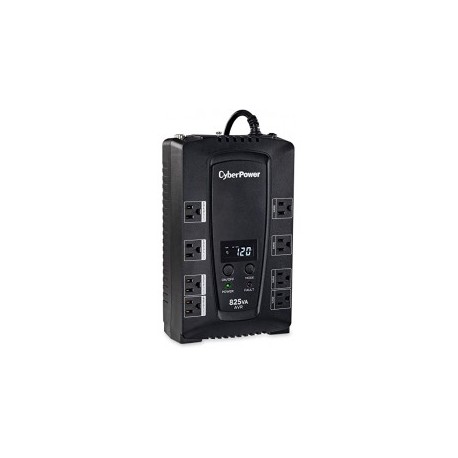 UPS de 825 VA/450 W, Topología Línea Interactiva, Entrada 120 Vca NEMA 5-15P, Tipo Gabinete Compacto, Con 8 Tomas